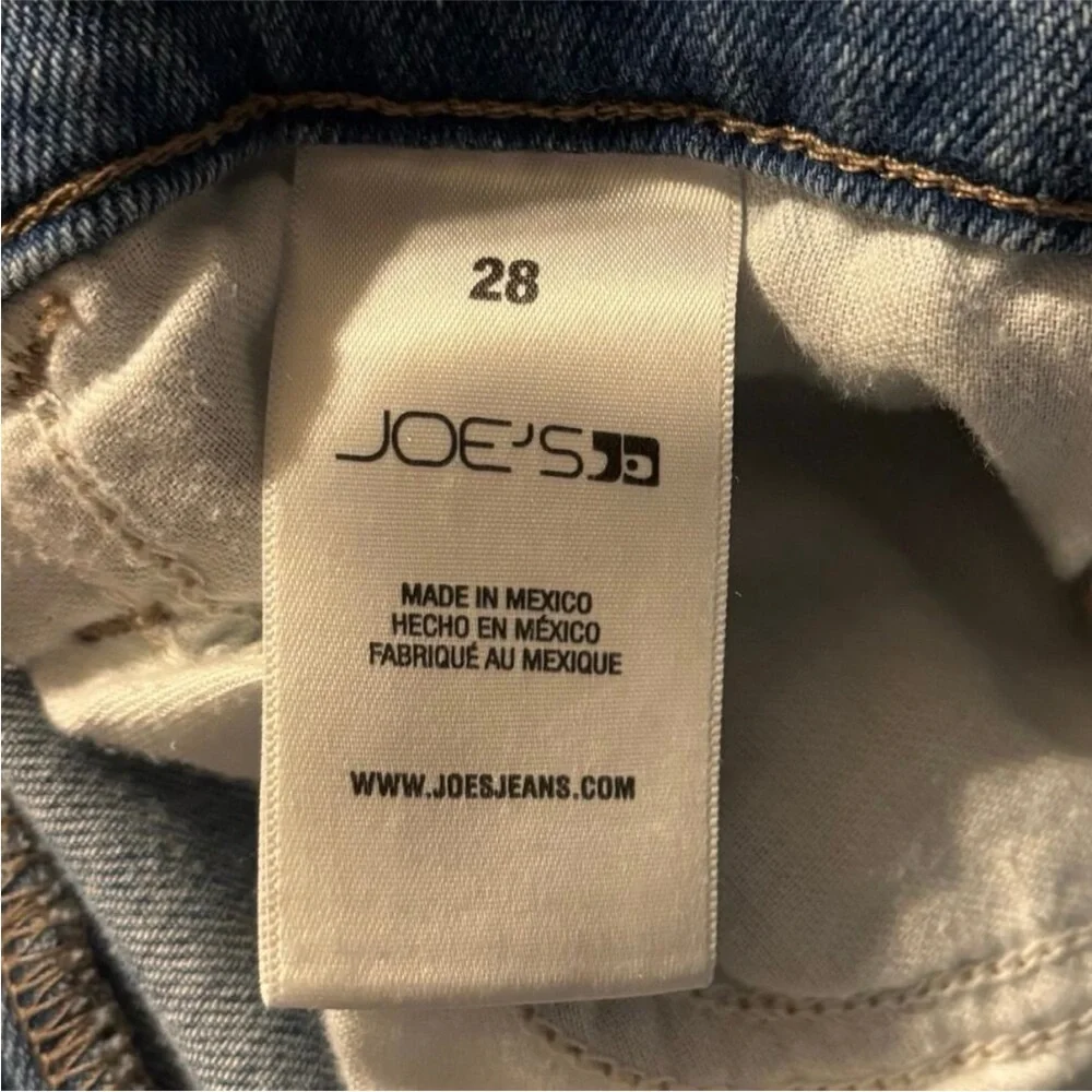 Joe’s Jeans Women’s 28 x 27 Straight‎ Crop Blue Cotton Denim Raw Hem